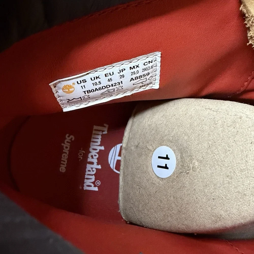 Supreme Timberland 6 Inch Premium Waterproof Boot Diamond Plate - Wheat Size 11